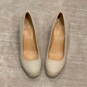 Jcrew Seville espadrille wedges in canvas